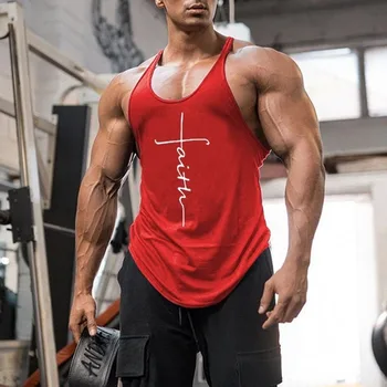 Gym Tank Top Men Fitness Clothing Mens Bodybuilding Tank Tops Summer Gym Clothing for Male Sleeveless Vest Shirts Plus Size 4