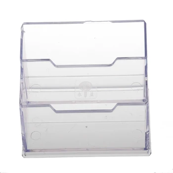 

Desktop Business Card Holder Display Stand 2 compartments