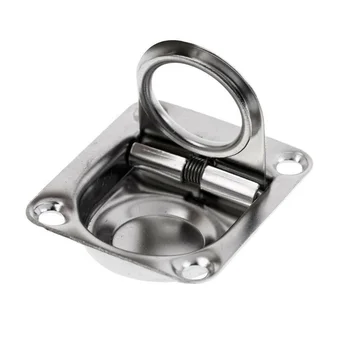 

2PCS Stainless Spring Loaded Pull Ring Lift Handle For Hatch Boat Pull Ring 304 Stainless Steel Lift Floor Section
