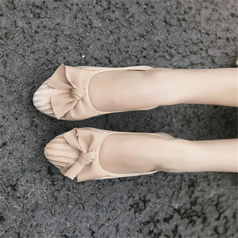 

WOMEN'S Shoes 2019 Spring And Autumn New Style Flat Lazy Moccosins Bow Versatile Black Casual Pointed-Toe WOMEN'S Thin Shoes