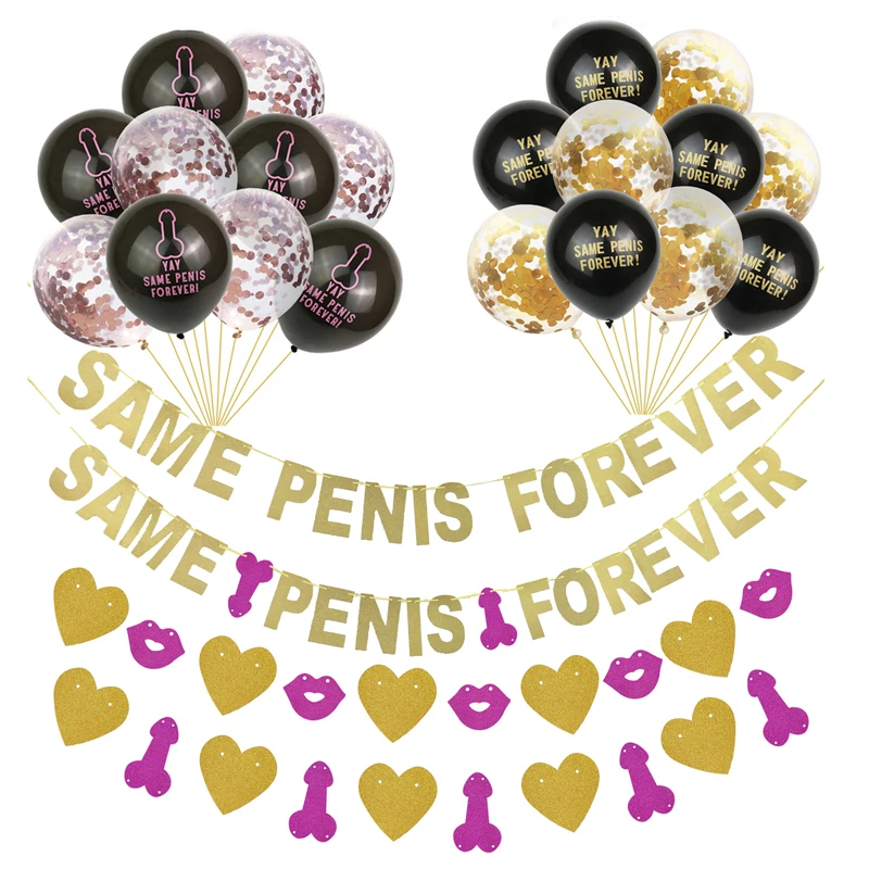 $0.93 Bachelorette Party Decoration Same Penis Banner Hen Night Bachelor Party Balloon Team Bride To Be Wedding Decorations Supplies