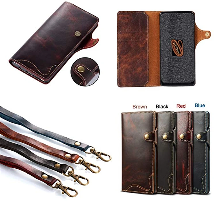 

Genuine Leather Phone Case For Samsung S8 S9 S10 E 5G Note 8 9 10 Plus Pro Cover Wallet Card Slots Bag Sleeve New Arrival