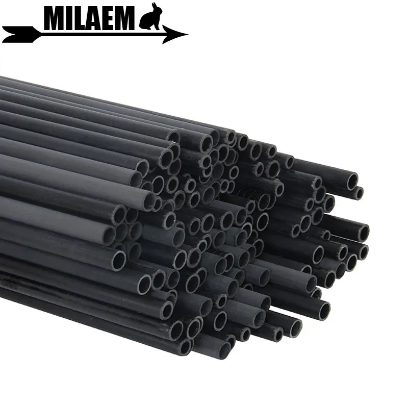 

6/12pcs 30inch 400Spine Archery Carbon Arrow Shaft ID6.2mm OD7.6mm Pure Carbon Arrow Shaft Shooting Accessories