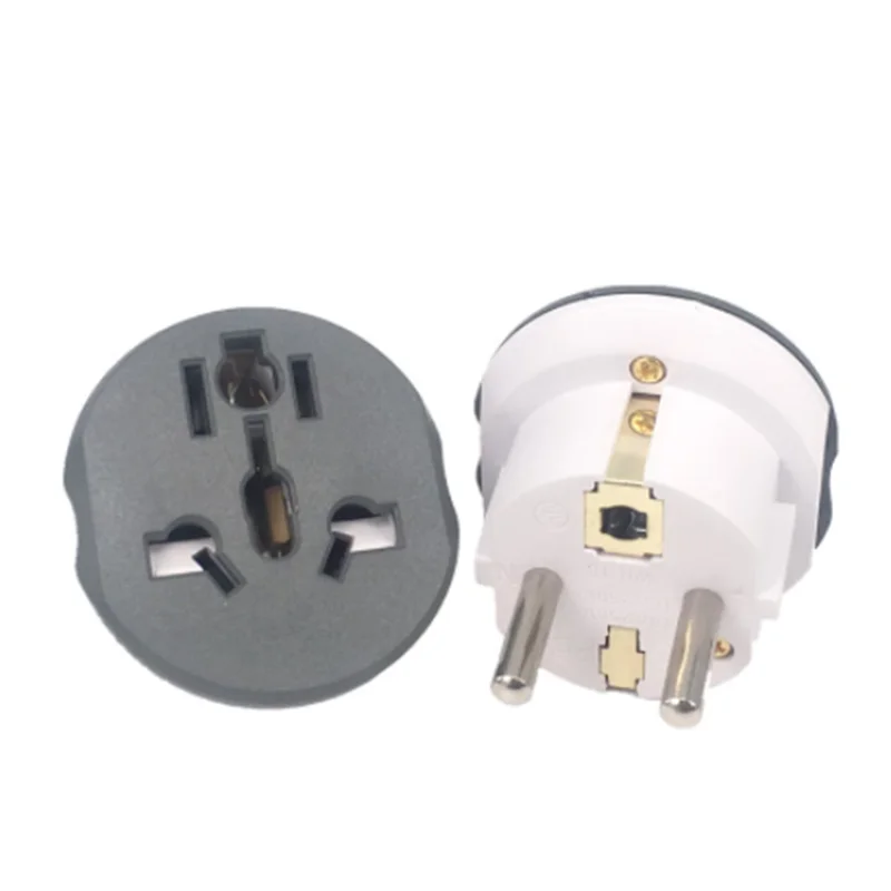 EU Plug Adapter Universal 16A EU Converter 2 Round Pin Socket AU UK CN US  To EU Wall Socket AC 250V Travel Adapter High Quality - Bijli Wala Bhai