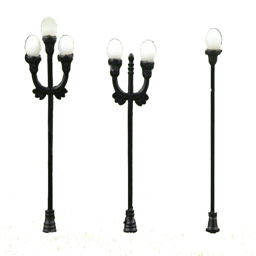 

Новинка 30 шт./лот 6 в смешанный садовый фонарь модель 1:150 масштабная модель железнодорожный поезд лампа столб уличные фонари