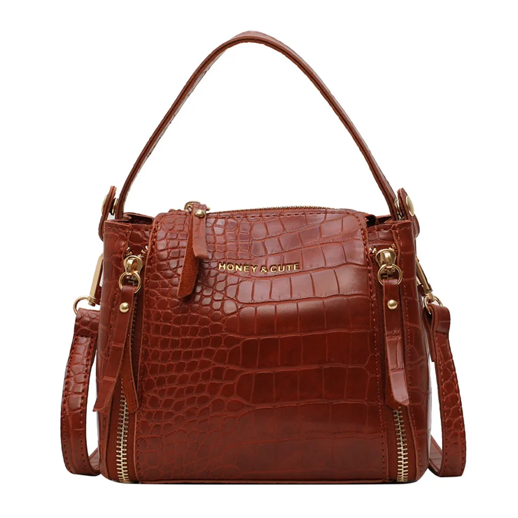 

Fashion Crocodile Vintage Female Handbag Leather Messenger Bag Women Shoulder Bag Larger Capacity Top-Handle Bags Travel Bag