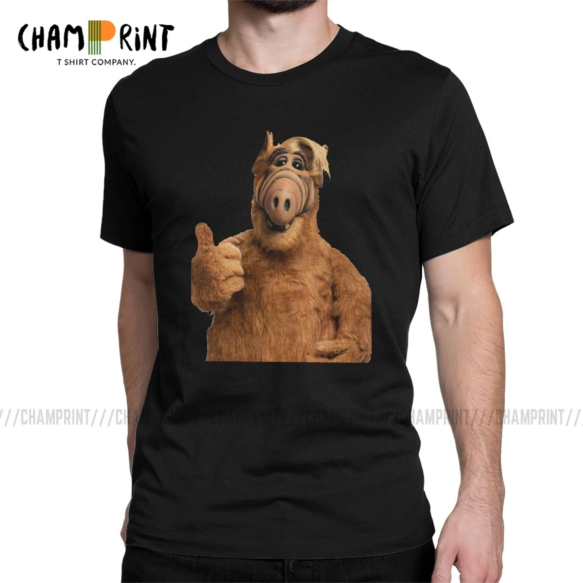 ALF Melmac 80s Tv Alien Gordon Shumway футболка для мужчин Винтажная круглый вырез футболки с