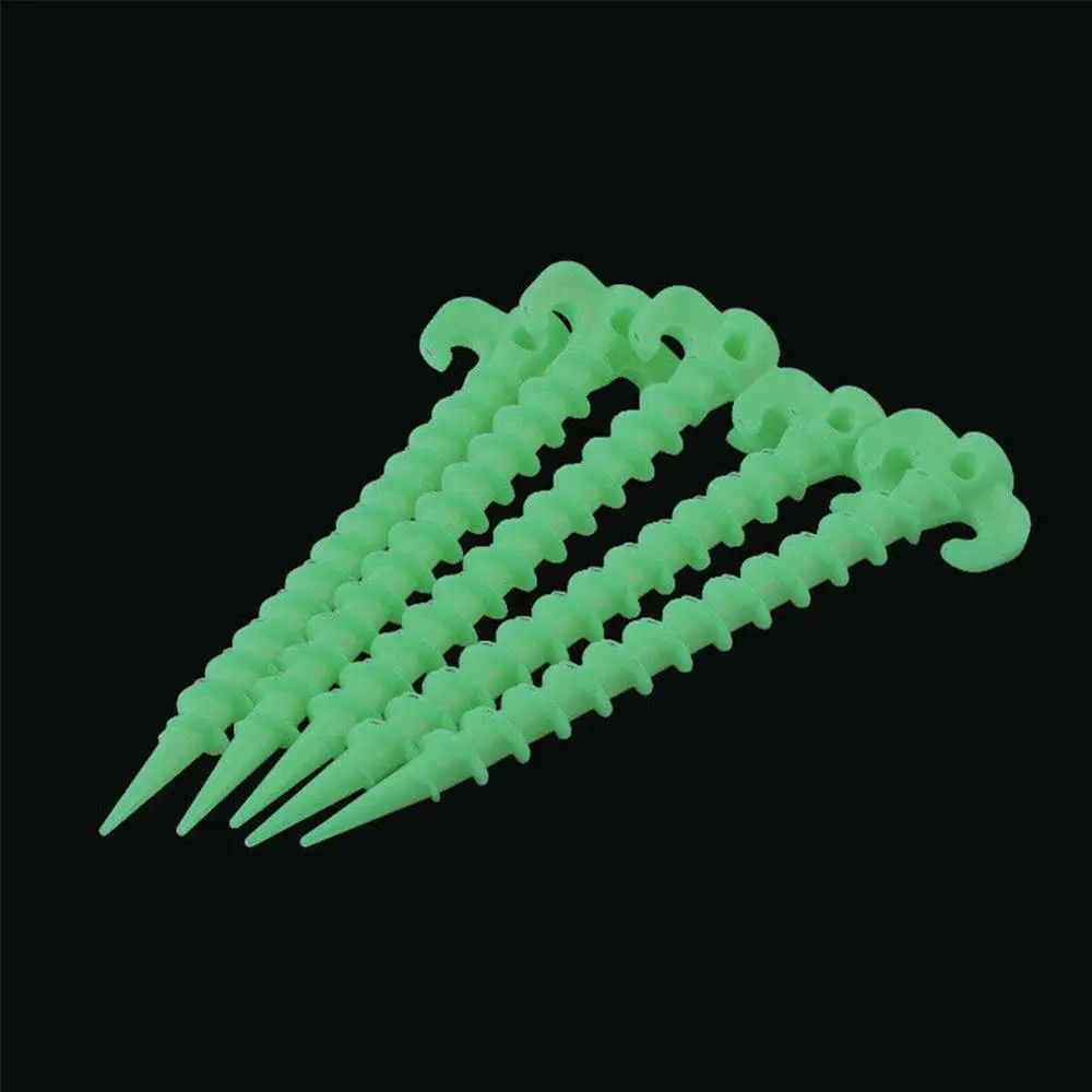 

5pcs Outdoor Bright Curtain Nails Canopy Earth Screw Pegs Horn Nails Climbing Plastic Nails Tent Accessories