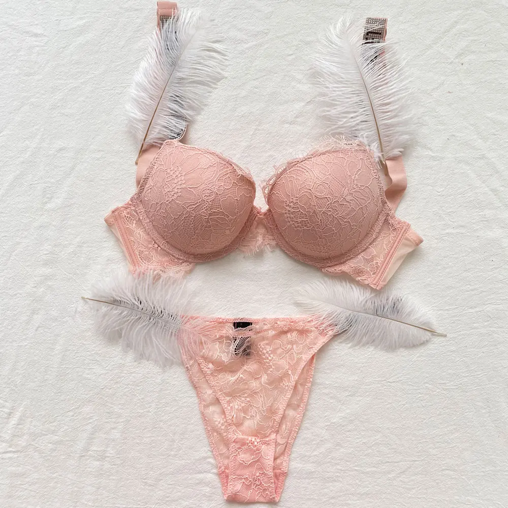 Push up grudnjaci za žene donje rublje seksi čipkasti print udoban bešavni grudnjak gornji dio sa slovnim dijamantima brend dizajn donje rublje Lenceri