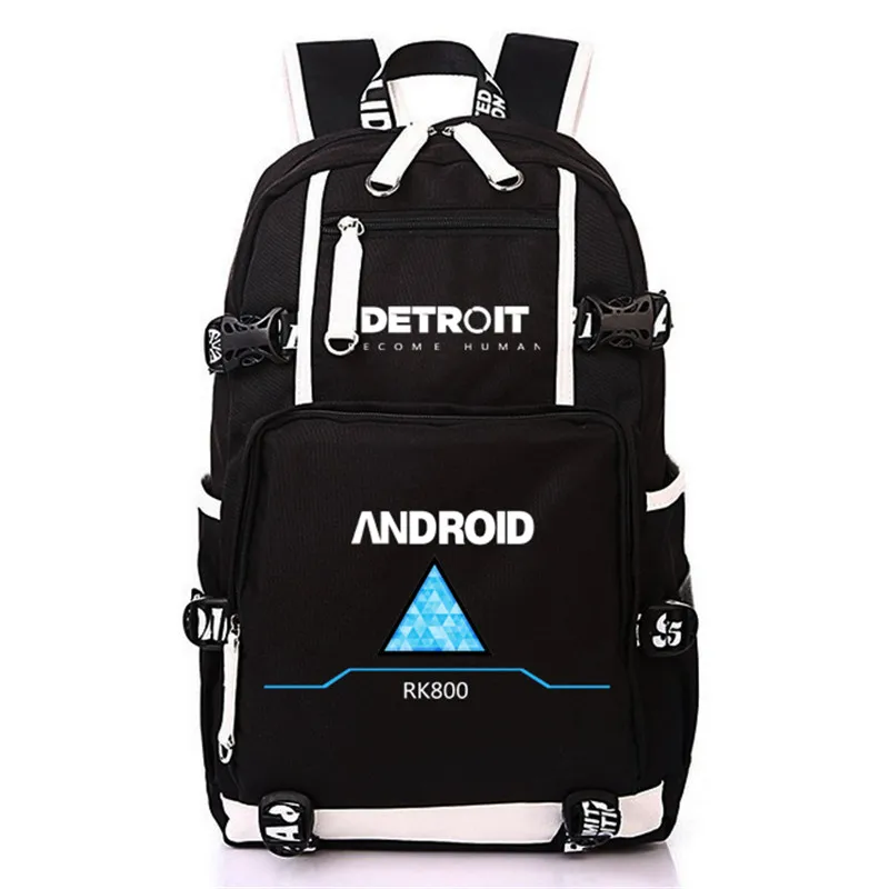 Рюкзак Detroit beke human RK800, сумка на плечо для путешествий, школьная сумка для подростков, девочек и мальчиков, повседневная usb зарядка, сумка для ноутбука