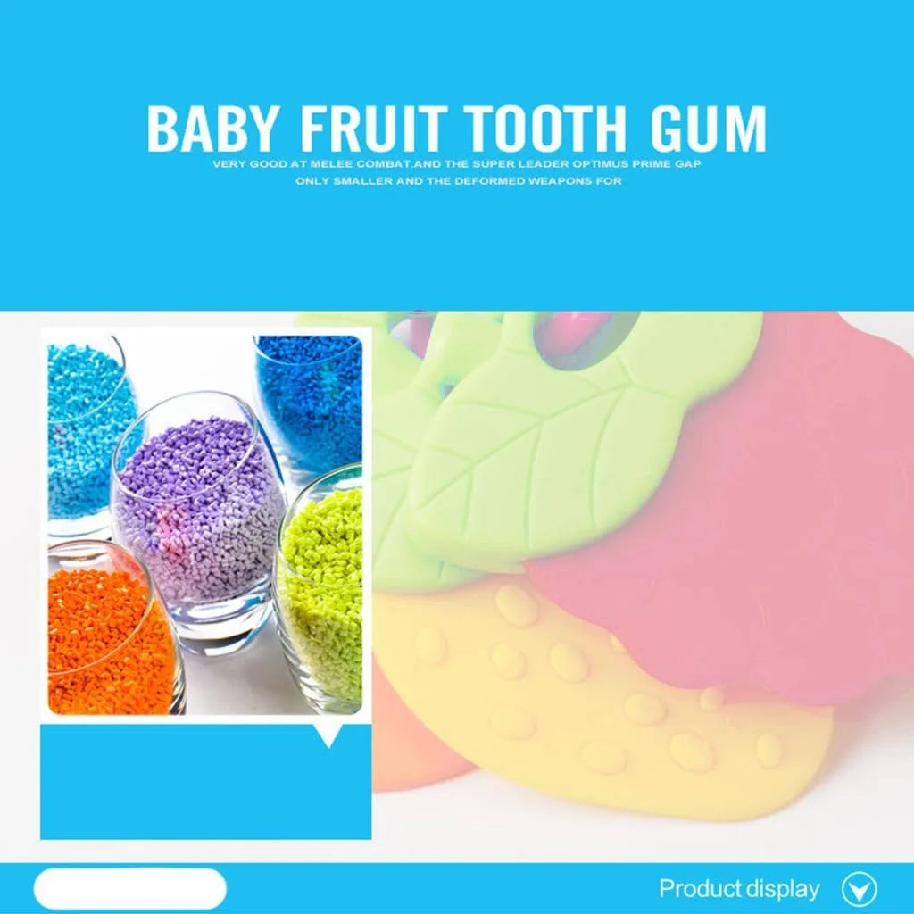 Детские игрушки, фруктовый Прорезыватель для зубов, пищевая Силиконовая пустышка, жевательная для прорезывания зубов, Прямая поставка