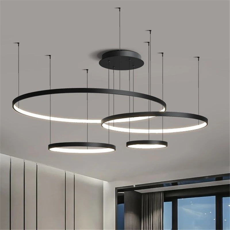 help nationalism excess New Modern Led Round Ring Chandeliers Home Lighting Ceiling Pendant Circle  Lamps For Interior Design Engineering Lighting|Chandeliers| - AliExpress