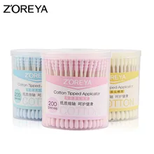 Косметический ватный тампон 200 двухголовый хлопок Красота Хлопок щеточка для чистки палочка Очищающая вата