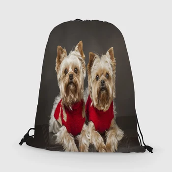 

Custom Terrier Drawstring Bag Daypack Kids Satchel Casual Backpack Teenager Storage Bag Women Men 31x40cm*181031-29