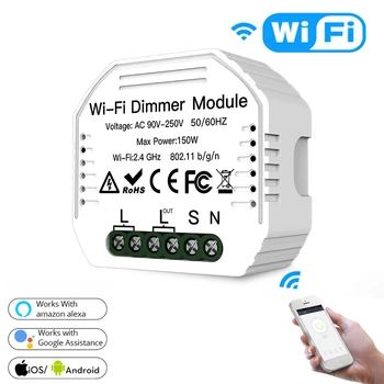 

Smart WiFi Light LED Dimmer Switch Smart Life/Tuya APP Remote Control 1/2 Way Switch Works With Alexa Echo Google Home