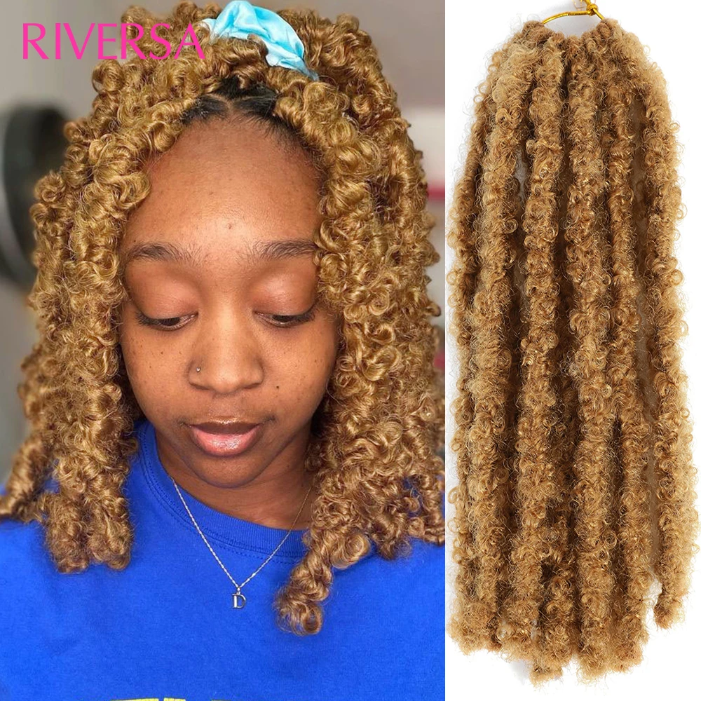 12 14 inch Distressed Butterfly Locs Crochet Synthetic Hair Butterfly Bob  Faux Locs Crochet Braids Hair Messy Soft Locs For Kids