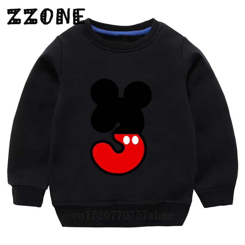 Children's Hoodies Kids Happy Birthday Number 1-4 Print Sweatshirts Baby Cotton Pullover Tops Girls Boys Autumn Clothes,KYT2416