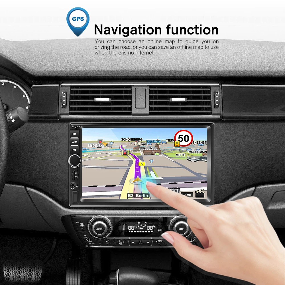 Podofo 2 din Auto Radio GPS multimedia Player Android Universal auto Stereo 2din Video MP5 Player A