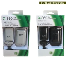 Для беспроводного контроллера XBox 360 4800mAh перезаряжаемая батарея+ зарядное устройство+ usb-кабель для зарядки