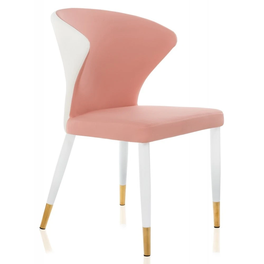 Стул на металлокаркасе Woodville Darcy white / pink |