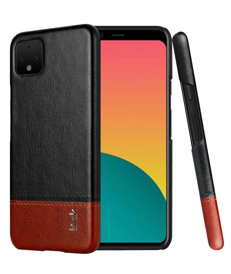 Blackish brown IMAK кожаный чехол для Google Pixel 4 Чехол Pixel4 XL 4 чехол для телефона лаконичный роскошный чехол Etui для Coque Pixel 4 XL чехол 4XL XL4 - Цвет: Blackish brown