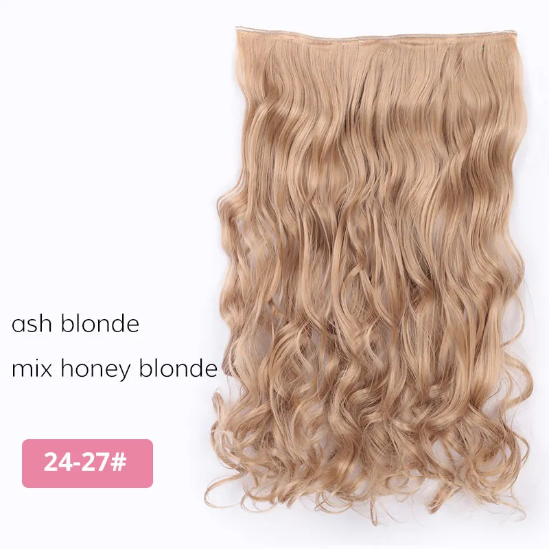 AISI BEAUTY, длинные прямые волосы на заколках, 1 шт., синтетические волосы для наращивания, 5 клипс, накладные волосы блонд, коричневые, черные волосы для женщин - Цвет: D1010-24-27