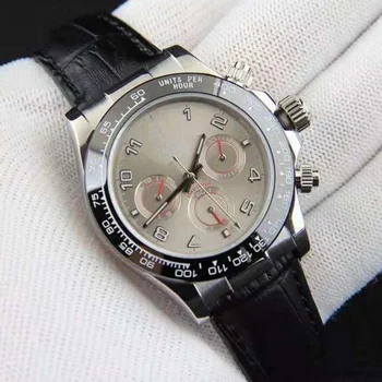 

luxury watches men 39mm AAA DAYTONA automatic sweeping watch No battery leather strap small dials work wristwatch rolexable S25