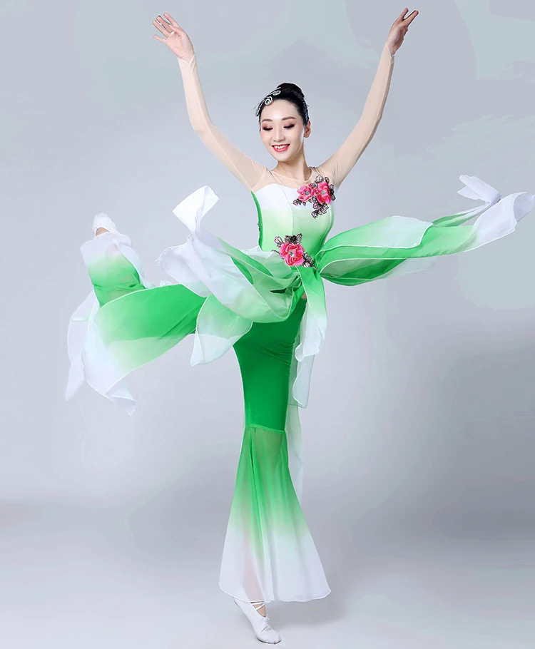 Estilo chinês Hanfu clássica adulto traje dança