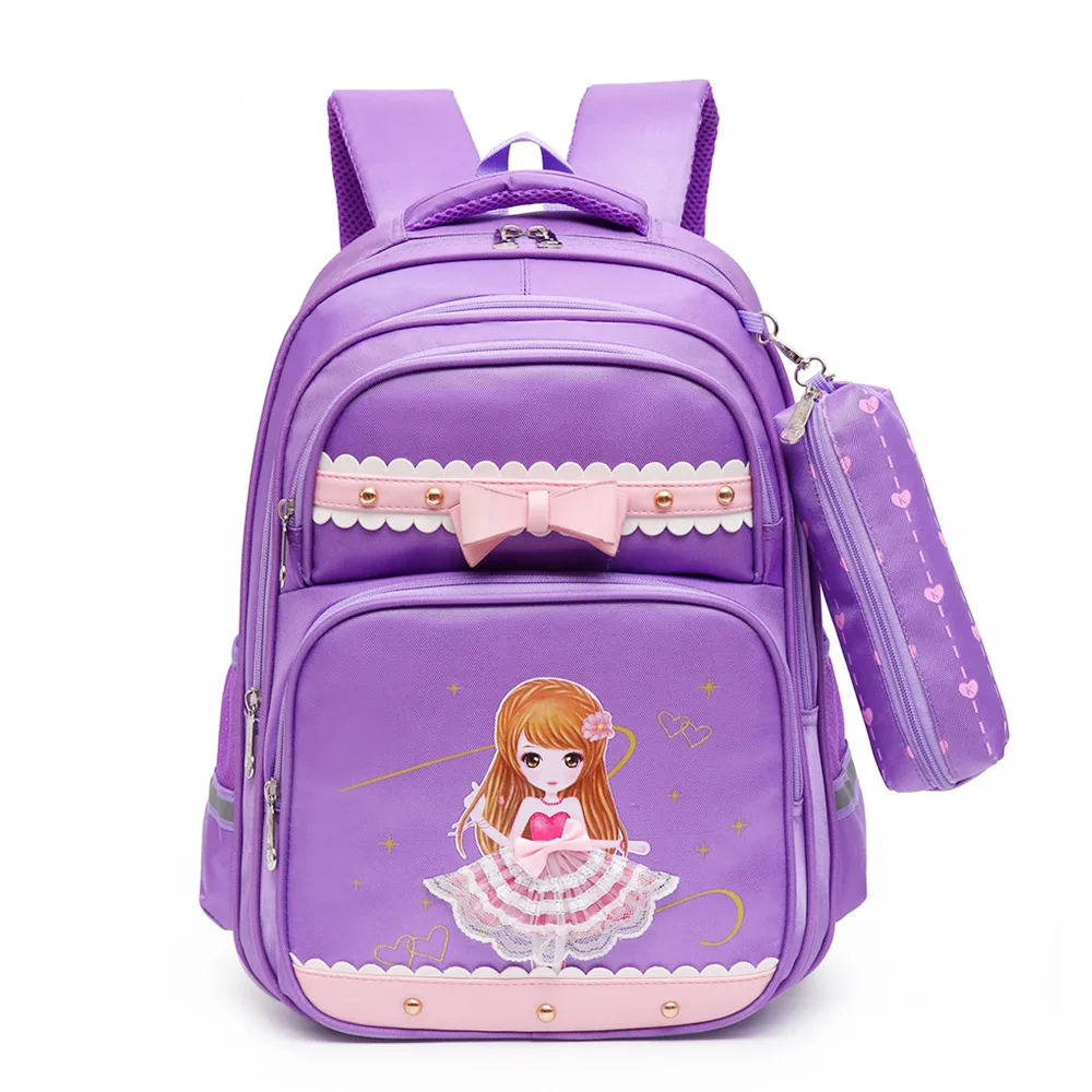 

[Young STUDENT'S Relaxation Spine-Large-Volume Cartoon Bag 2-6 Grade Send Pencil Case] # E-69