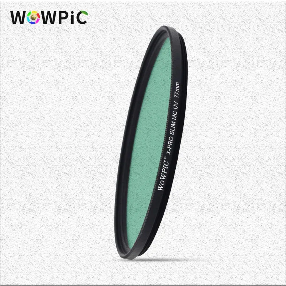 WOWPIC MC UV фильтр 49 52 55 58 мм 62 67 72 77 82 супер тонкий зеленый Muticoating 16 слоев Защита