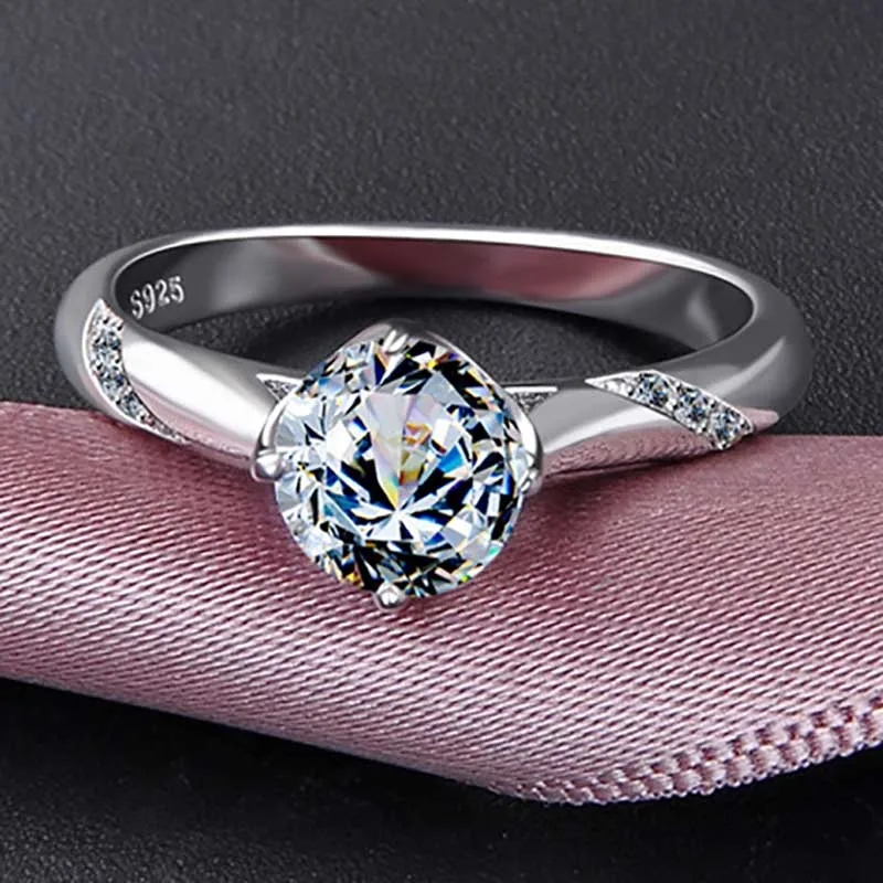 Bague Ringen кольца для женщин Стерлинговое Серебро 925 Мода классический темперамент Свадьба Помолвка подарки на день Святого Валентина высокое качество