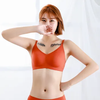 

Japanese-Style Push Up Paper Bra Solid Vest Unbounded Breast Hugging Thin Sleep Without Steel Ring Underwear Female