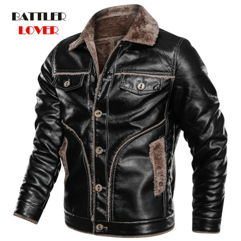 2020 Genuine Leather Jacket Men Winter Fleece Australian Natural Fur Real Shearling Coat for Men Air Force Flight Men