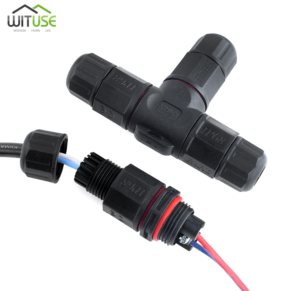 Waterproof Wire Cord 2/3/4 Pin Cable Connector Coupler  Easy Connection IP68 