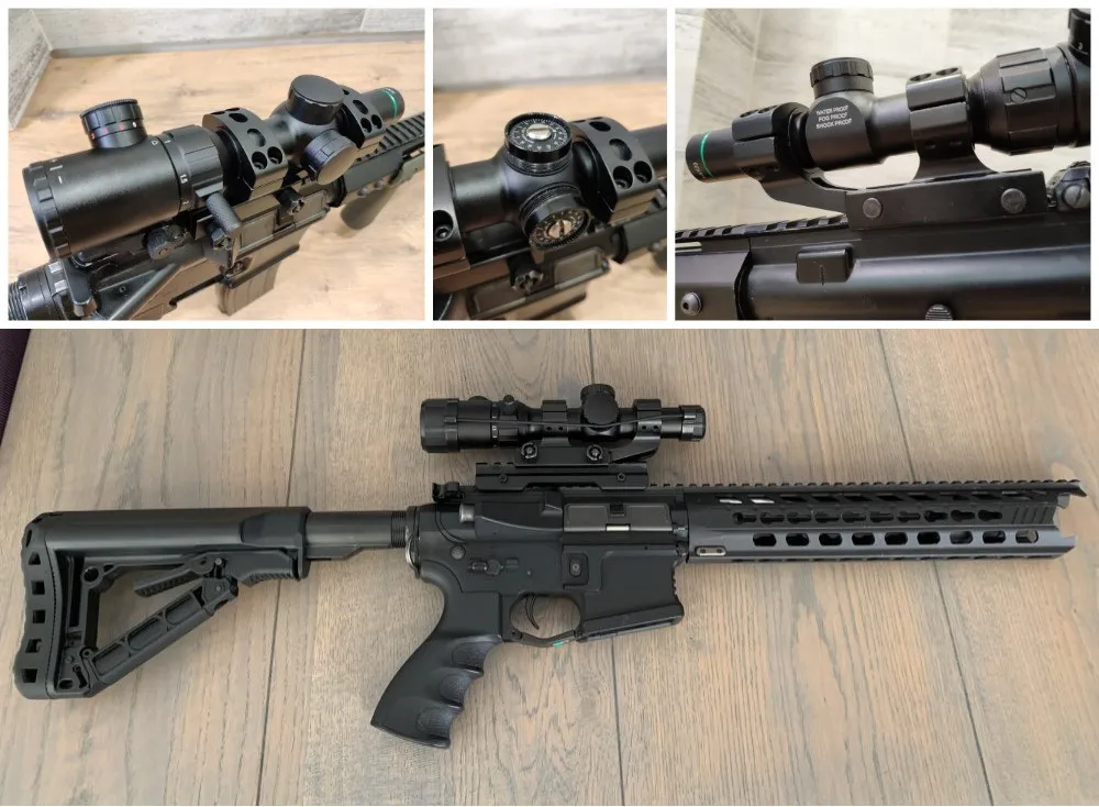 Прицел 1 4x20 прицел для винтовки красный зеленый световой дальномер сетка BDC