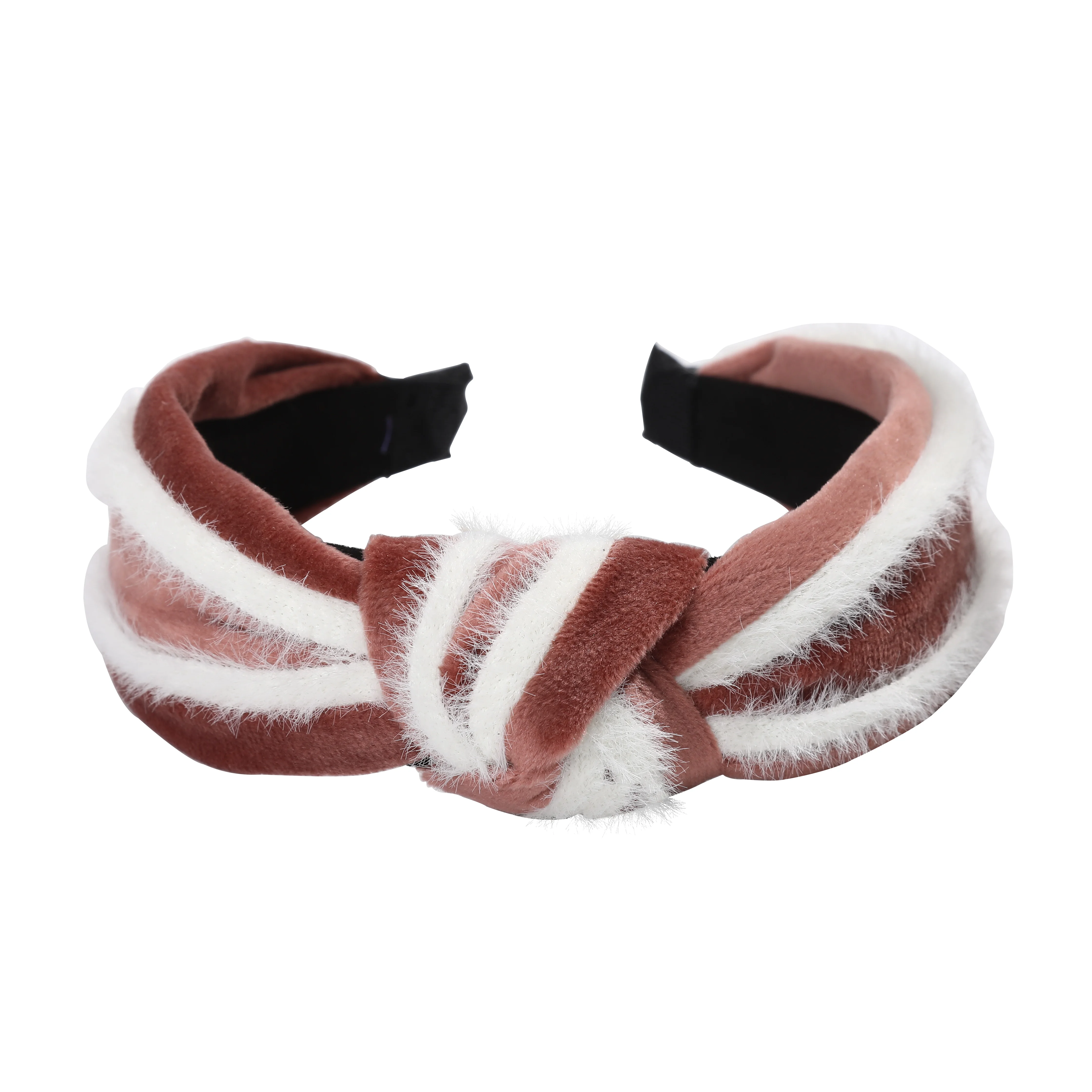 Моланские Осенние плюшевые бархатные повязки с узелком, простые, пушистые, элегантные, боковые ворсинки, на открытом воздухе, повязки для волос, широкие обручи для волос, шикарные повязки на голову