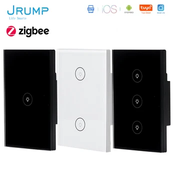 

JRUMP Zigbee Smart Touch Switch Voice Control Light Switches Work Alexa Echo Google Home