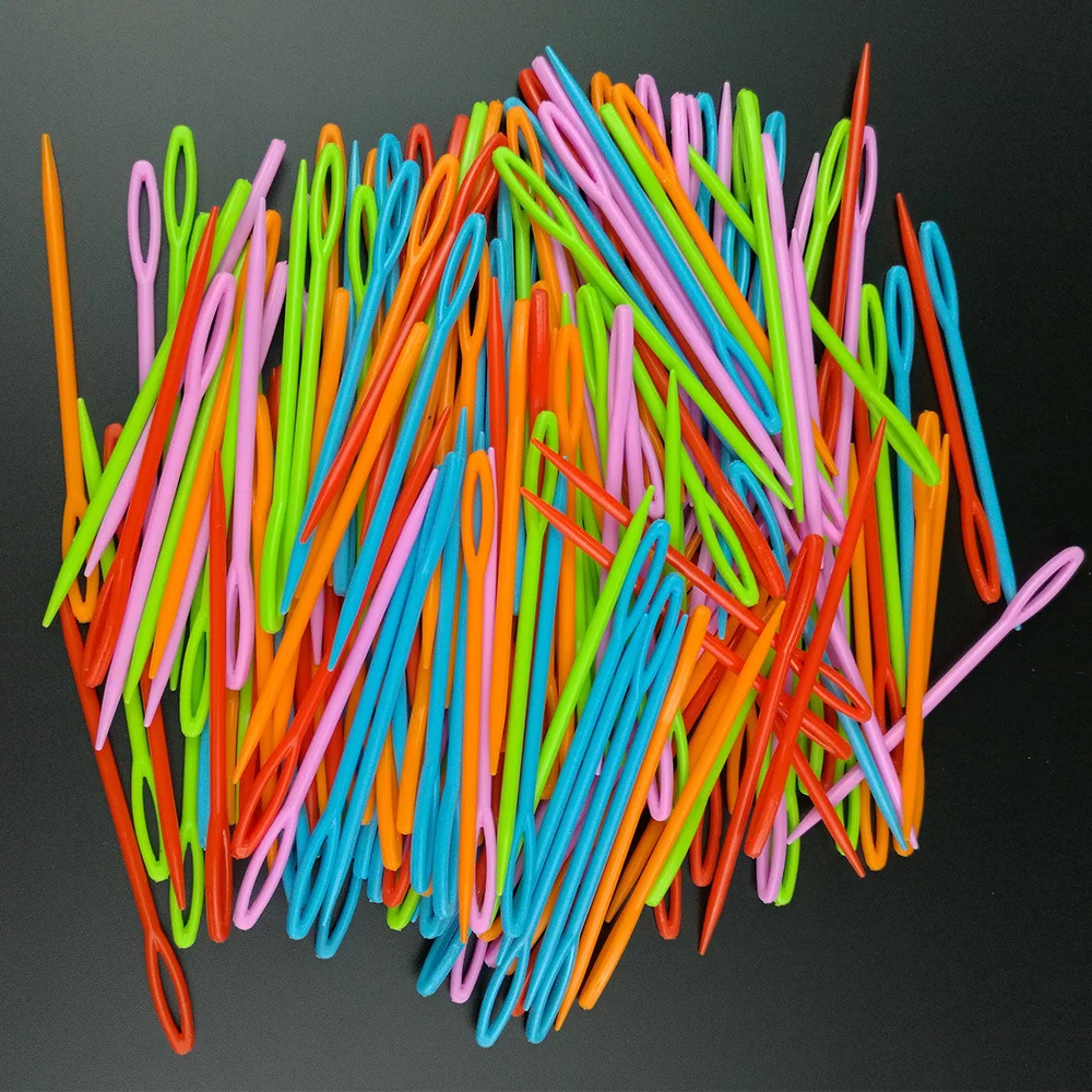 Lmdz 90/60/30pcs Mix Size 7-15cm Children Colorful Plastic Needles Tapestry  Binca Sewing Yarn Needle Plastic Needles For Kids - Sewing Needles -  AliExpress