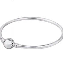 Аутентичный 925 пробы серебряный шар Круговая застежка зажим подходит ПАН браслет подходит для женщин бисера Шарм DIY ювелирные изделия