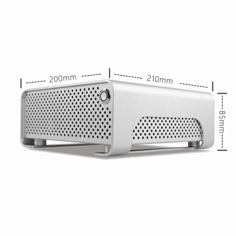 Caixa Metálica Plus Mini Htpc de Alumínio Mini Itx Capa para Computador Gaming pc Desktop com Fonte de Alimentação Pico Psu Torres e estojos p/computador - Imagem 4