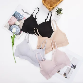 

Comfortable New Seamless Padded Everyday Bra-Removable Pad Adjustable Strap Strappy Bralette Comfort Regular Size Bra