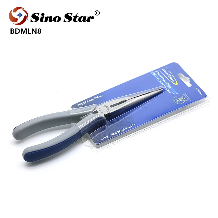 Snap on/Blue Point BDMLN8 Длинные плоскогубцы с выкованным хромовым/никелевым сплавом