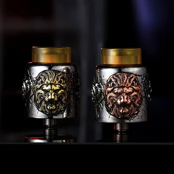 

Cloudworkz Cool Design Hand Carved Brass Copper Lion King RDA Atomizer Vape Tank With BF PIN VS Dvarw Mtl Fl ECigarette