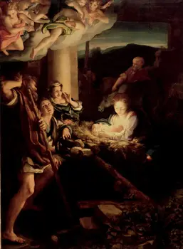 

Hand painted Caravaggio Reproduction holy night