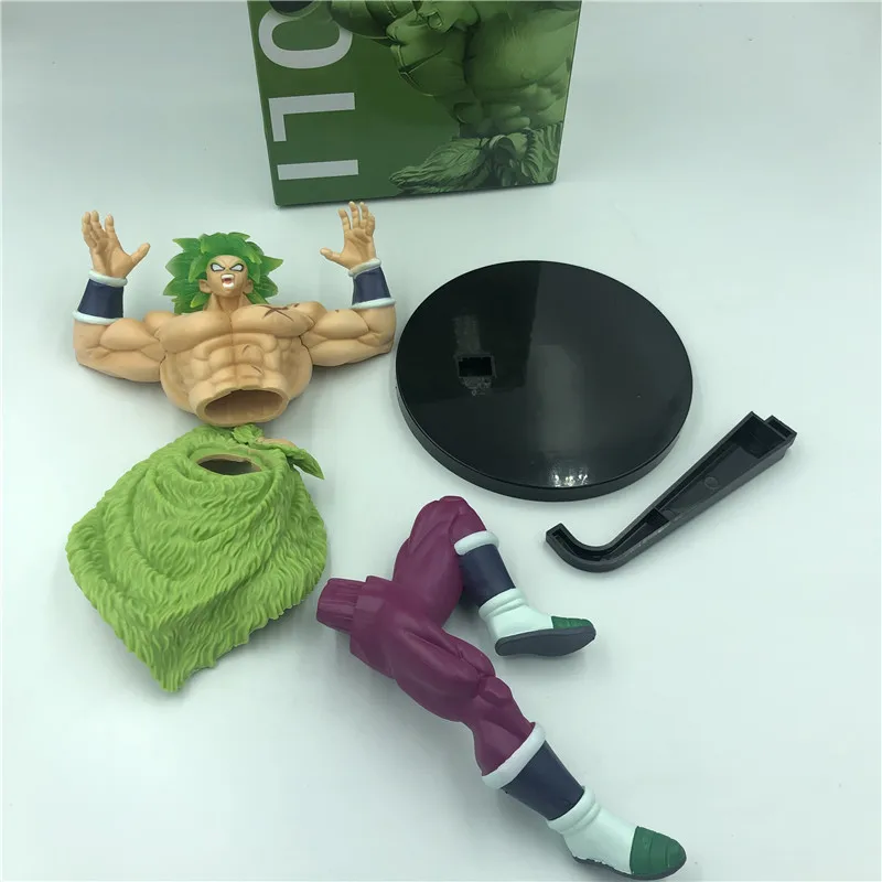 Фильм Ver. Dragon Ball Z Super Broly Super Saiyan Green Roaring Ver. Против Гоку ПВХ Фигурки Модель DBZ 23 см