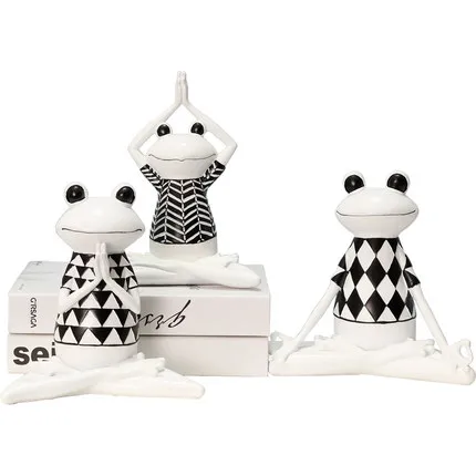 

Nordic yoga frog for home decoration, simple and modern office, TV cabinet, creative
