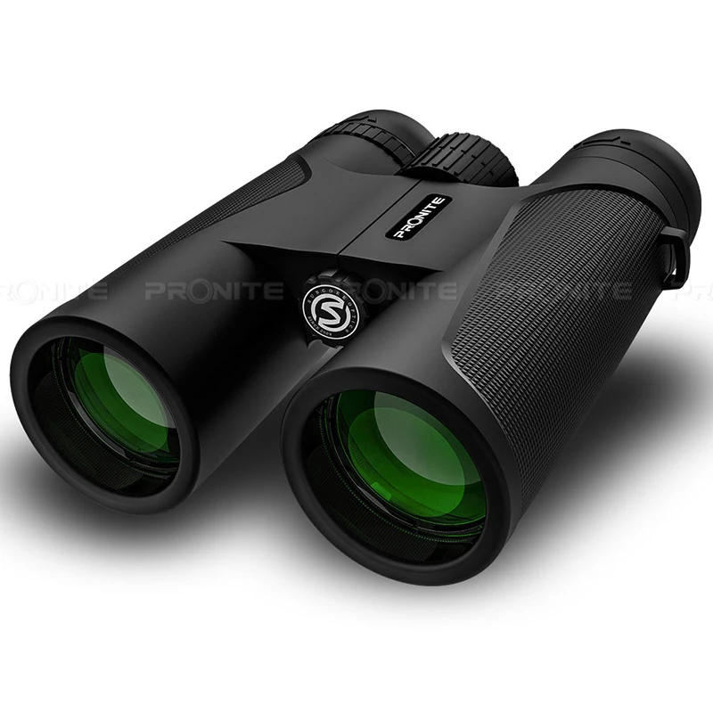 Professional HD Telescope 12x42 Binoculars BK4 Prism Optical Lenses Outdoor Hunting Night vision Spyglass Prismaticos De Caza - Color: Binocular