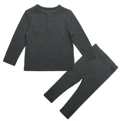 Conjuntos de Pijama para o Bebê com Nervuras com Calças Novas Crianças Roupas Meninas Meninos Macio Manga Longa Primavera Outono Inverno Menino 2020 4 2020 novas crianças roupas meninas meninos crianças