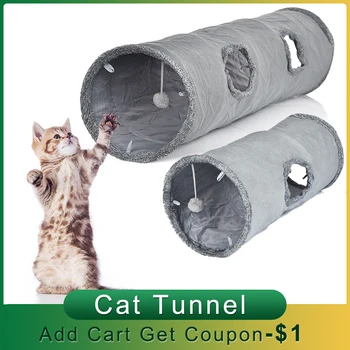 

S Shape Cat Tunnel Kittens Play Tube For Large Cats Dogs Cats Tunnel Playing Toys Foldable Hole Play Tubes