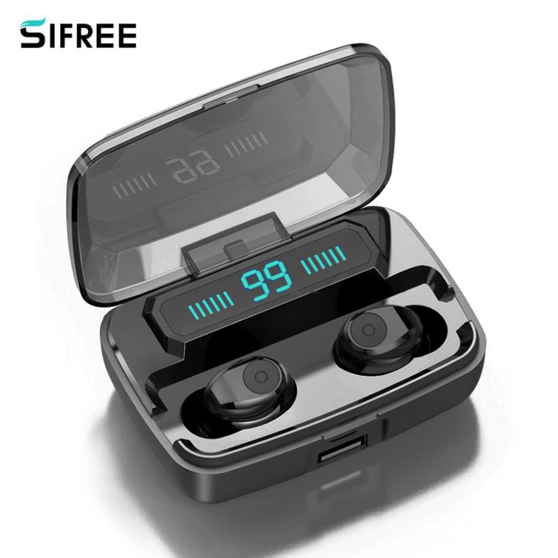SIFREE TWS Bluetooth 5 0 наушники гарнитура беспроводные стерео с аккумулятором 3500 мАч для